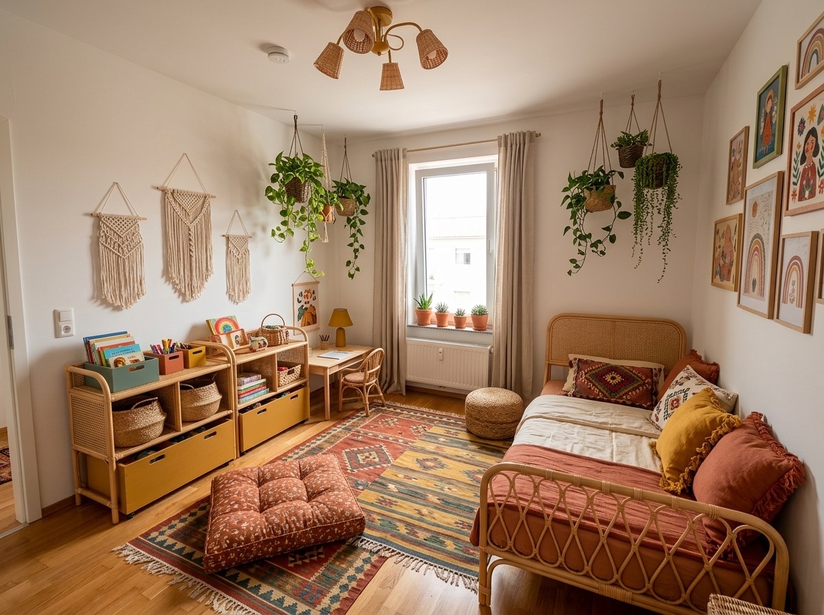 Kinderzimmer: Warm und gemustert