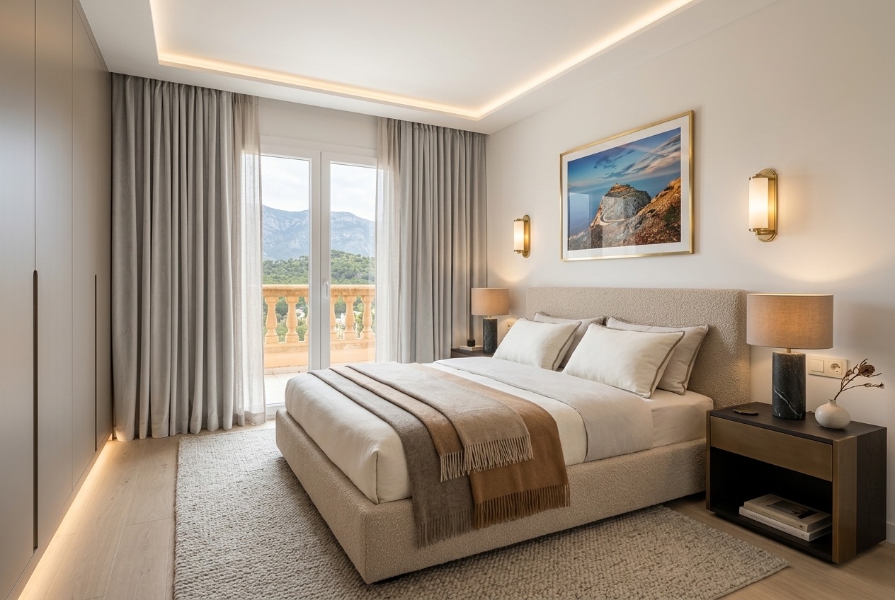 Schlafzimmer, neu eingerichtet